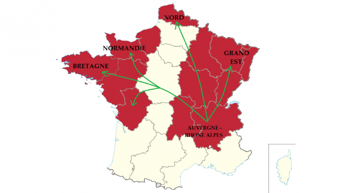 GIBERTTRANS DESSERT AUSSI LA BRETAGNE, LA NORMANDIE ET L'EST DE LA FRANCE